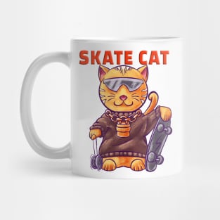 Skate Cat playing Yoyo part of Lucky Cat collection Mug